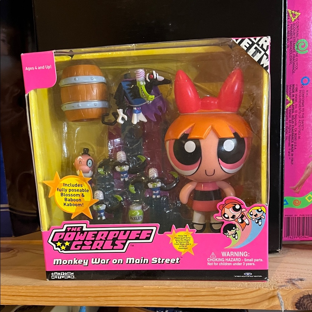 Powerpuff Girls Vintage Monkey War on Main Street Blossom and Villains Set NWT